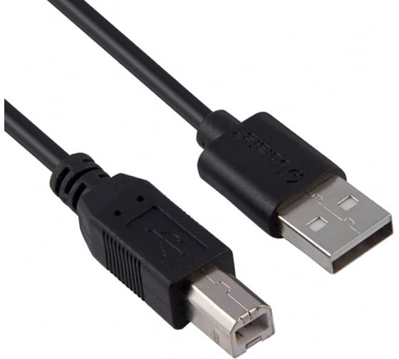 Кабель Belsis USB 2.0, принтерный A - B, вилка - вилка, 1.8 м., черный, пакет с EAN SP3097 1