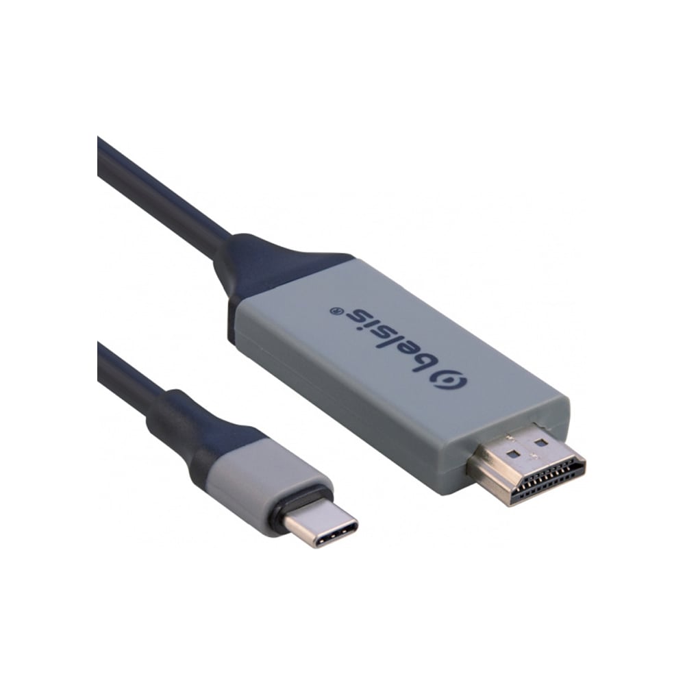 Кабель-адаптер Belsis USB 3.1 Type C m вилка - HDMI m, 1,8 м, чёрный BW8910  - выгодная цена, отзывы, характеристики, фото - купить в Москве и РФ