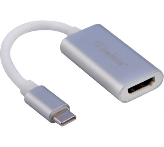 Кабель-адаптер Belsis USB Type C - HDMI , 0,15 м, серебристый BW8909 1