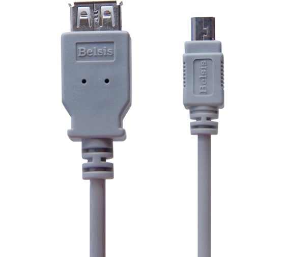 Мультимедийный кабель Belsis USB 2.0 A розетка - Mini USB 5P вилка, длина 0,5 м. BW1722