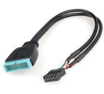Внутренний кабель Cablexpert USB2 - USB3 9pin/19pin, медн.проводник, 30см, пакет, CC-U3U2-01