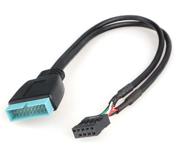 Внутренний кабель Cablexpert USB2 - USB3 9pin/19pin, медн.проводник, 30см, пакет, CC-U3U2-01 1