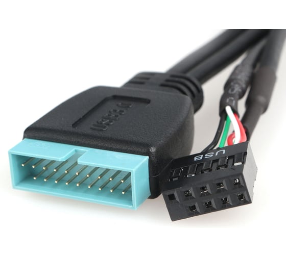 Внутренний кабель Cablexpert USB2 - USB3 9pin/19pin, медн.проводник, 30см, пакет, CC-U3U2-01