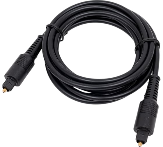Оптический кабель Cablexpert Toslink 2xODT M/M, 2м, черный, пакет CC-OPT-2M 1