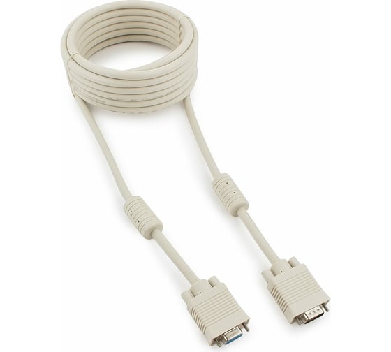 Кабель удлинитель Cablexpert VGA Premium 15M/15F 5.0м двойной экран ферритовые кольца CC-PPVGAX-5M 1