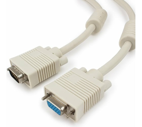 Кабель удлинитель Cablexpert VGA Premium 15M/15F 5.0м двойной экран ферритовые кольца CC-PPVGAX-5M