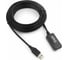 Кабель-удлинитель Cablexpert USB2.0 активный, AM/AF, медь, двойн. экран, 4.8м, черн, пакет UAE016-BLACK 1