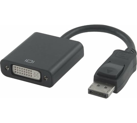 Переходник Cablexpert DisplayPort DVI 20M/29F цифровая передача 10см черный A-DPM-DVIF-002 1