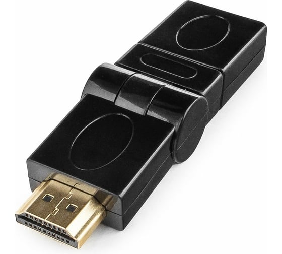 Переходник Cablexpert HDMI 19F/19M вращающийся на 180 градусов, золотые разъемы A-HDMI-FFL2