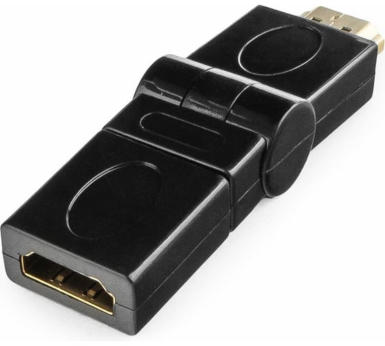 Переходник Cablexpert HDMI 19F/19M вращающийся на 180 градусов, золотые разъемы A-HDMI-FFL2