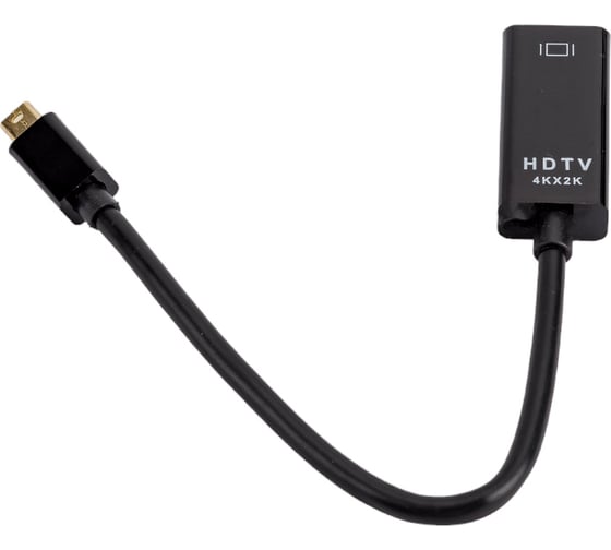Переходник Cablexpert mini DisplayPort - HDMI 4K 20M/19F кабель 15см черный A-mDPM-HDMIF4K-01