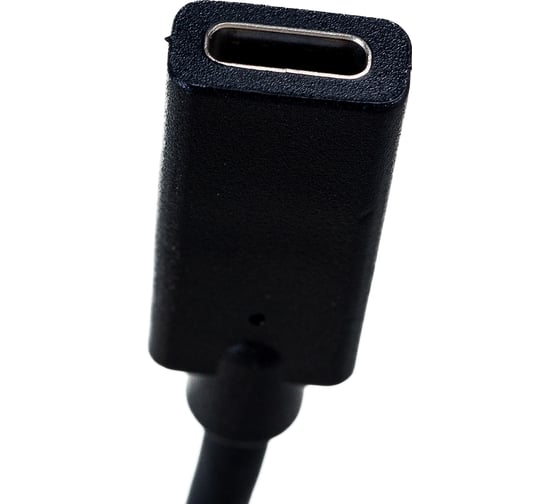 Кабель-переходник Cablexpert USB3.0 AM/Type-C(F), медь, Pro, 0.1м, черн, пакет A-USB3-AMCF-01