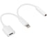 Переходник Cablexpert USB LightM/Jack3.5F+LightF с дополнительным питанием для передачи аудиосигнала белый CCA-LM3.5F-02-W 1