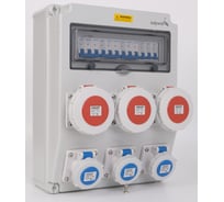 Распределительное устройство переносное SAIPWELL IP67 с 6 розетками 300х400х175мм SP-CZ-S334317A-001 артикул SPL06-09