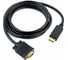 Кабель DisplayPort Cablexpert 1,8м, 20M/15M, черный, экран, пакет CCP-DPM-VGAM-6 1