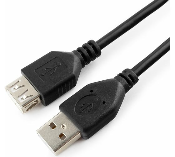 Кабель удлинитель USB2.0 Cablexpert Pro, AM/AF, 3.0м, экран, черный, пакет CCP-USB2-AMAF-10
