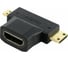 Переходник 5bites HDMI F - mini MDMI M + micro HDMI M HH1805FM-T 1