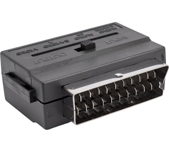 Переходник Pro Legend SCART вилка - 3RCA розетка с переключателем PL1129