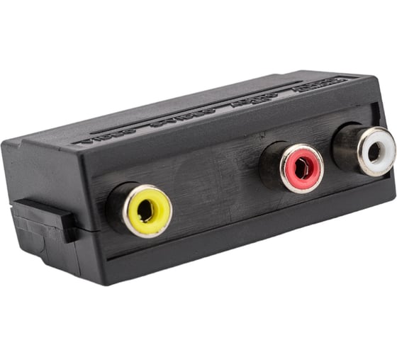 Переходник Pro Legend SCART вилка - 3RCA розетка с переключателем PL1129
