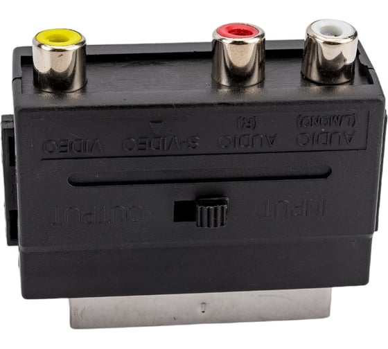 Переходник Pro Legend SCART вилка - 3RCA розетка с переключателем PL1129