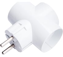 Сетевой разветвитель STEKKER 250В, 10A, IP20, белый, ADP10-15-20 39227