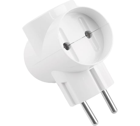 Сетевой разветвитель STEKKER 250В, 10A, IP20, белый, ADP10-15-20 39227