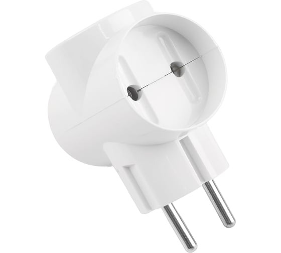 Сетевой разветвитель STEKKER 250В, 10A, IP20, белый, ADP10-15-20 39227