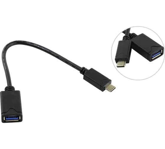 Кабель-адаптер 5bites USB3.0 USB Type-C, 0,2 м TC304-02OTG 1
