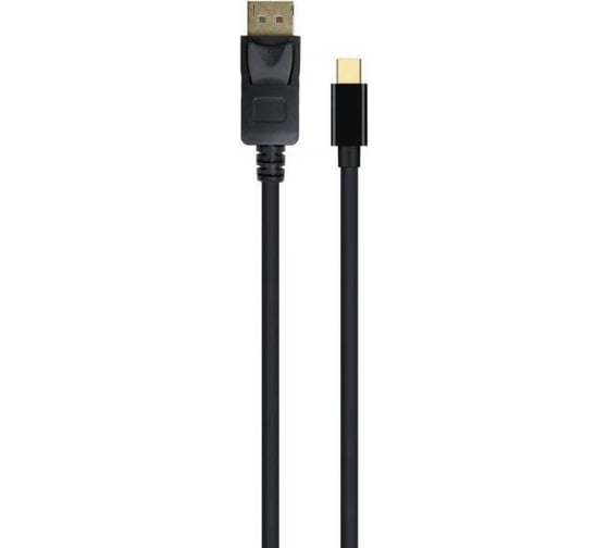 Кабель miniDP-DP Cablexpert 20M/20M, v.1.2, 4K, 1.8м, черный, позолоченные разъемы, пакет CCP-mDP2-6