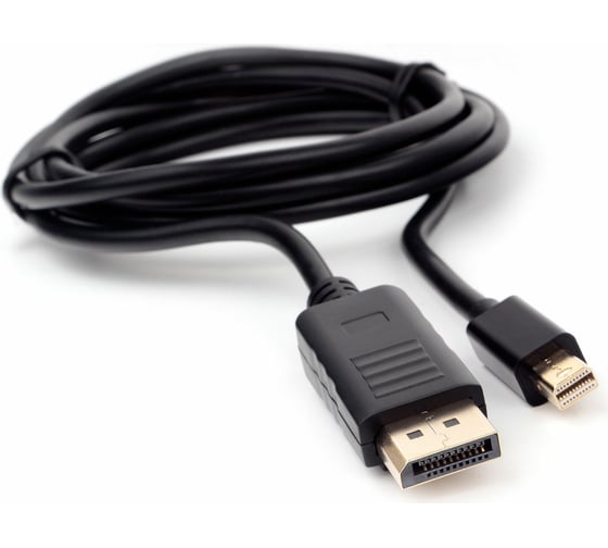 Кабель miniDP-DP Cablexpert 20M/20M, v.1.2, 4K, 1.8м, черный, позолоченные разъемы, пакет CCP-mDP2-6