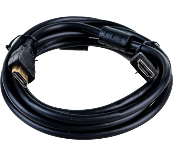 Кабель HDMI Cablexpert 3м v2.0 19M/19M медь, черный позолоченные разъемы экран 2 ферритовых кольца пакет CCF2-HDMI4-10