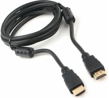 Кабель HDMI Cablexpert 1.8м, v2.0, 19M/19M, медь, черный, позолоченные разъемы, экран, 2 ферритовых кольца, пакет CCF2-HDMI4-6