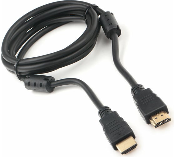 Кабель HDMI Cablexpert 1.8м, v2.0, 19M/19M, медь, черный, позолоченные разъемы, экран, 2 ферритовых кольца, пакет CCF2-HDMI4-6