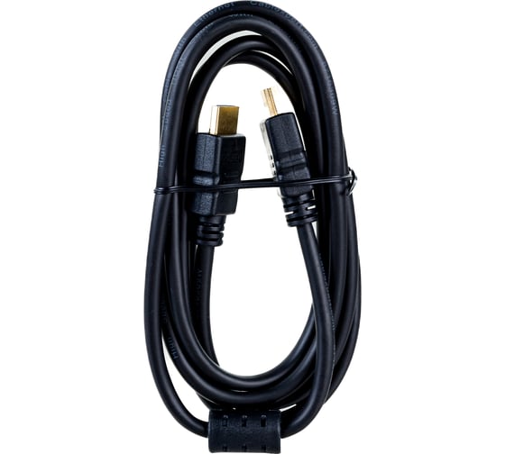 Кабель HDMI Cablexpert 1.8м, v2.0, 19M/19M, медь, черный, позолоченные разъемы, экран, 2 ферритовых кольца, пакет CCF2-HDMI4-6