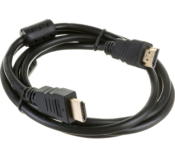 Кабель HDMI Cablexpert 1.5м v2.0 19M/19M медь, черный позолоченные разъемы экран 2 ферритовые кольца пакет CCF2-HDMI4-5