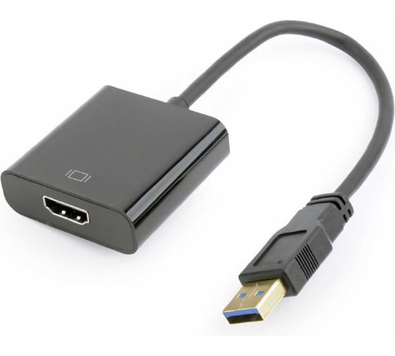 Конвертер Cablexpert USB 3.0 - HDMIA-USB3-HDMI-02, AM/HDMI V1.4, черный, блистер A-USB3-HDMI-02