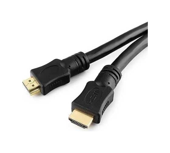 Кабель HDMI Cablexpert 20м v2.0 19M/19M медь, черный позолоченные разъемы экран 2 ферритовых кольца пакет CCF2-HDMI4-20M