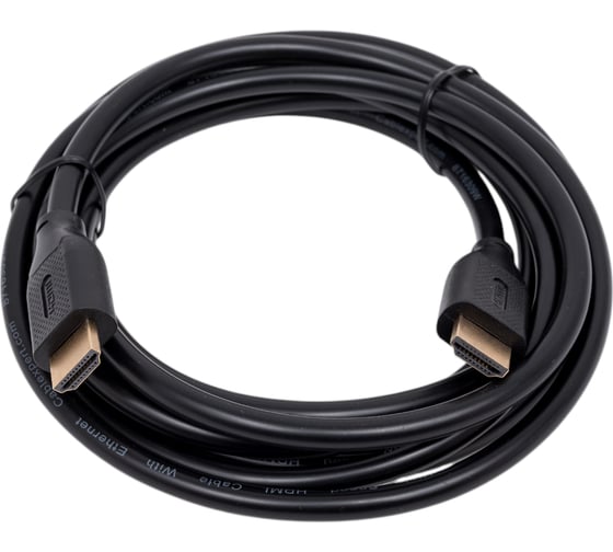 Кабель HDMI Cablexpert 3м, v2.1, 8K, 19M/19M, медь, позол.разъемы, экран, черный, пакет CC-HDMI8K-3M