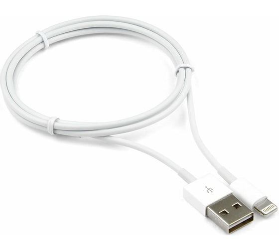 Кабель Cablexpert USB AM/Apple, для iPhone5/6 Lightning, 1м, белый, блистер CC-USB-AP2MW 1