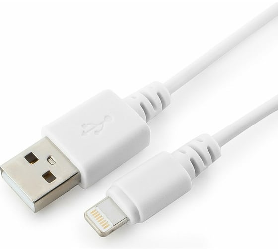 Кабель Cablexpert USB AM/Apple, для iPhone5/6 Lightning, 1м, белый, блистер CC-USB-AP2MW