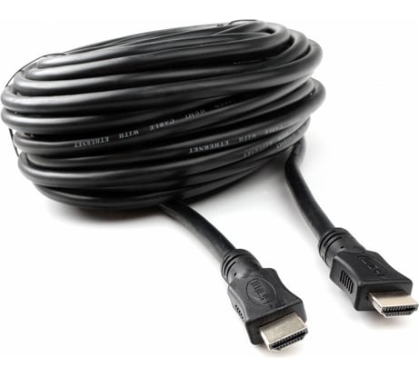 Кабель HDMI Cablexpert 15м v2.0 19M/19M серия Light черный позолоченные разъемы экран пакет CC-HDMI4L-15M