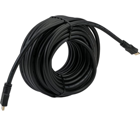 Кабель HDMI Cablexpert 15м v2.0 19M/19M серия Light черный позолоченные разъемы экран пакет CC-HDMI4L-15M