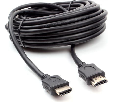 Кабель HDMI Cablexpert 10м v2.0 19M/19M серия Light черный позолоченные разъемы экран пакет CC-HDMI4L-10M
