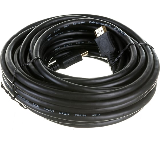 Кабель HDMI Cablexpert 10м v2.0 19M/19M серия Light черный позолоченные разъемы экран пакет CC-HDMI4L-10M