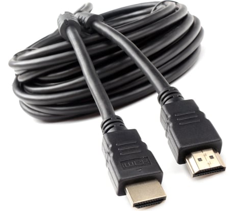 Кабель HDMI Cablexpert 19M/19M, v2.0, медь, позол.контакты, экран, 2 фер.кольца, 10м, черный, пакет, HDMI CCF2-HDMI4-10M