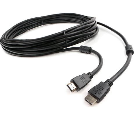 Кабель HDMI Cablexpert 7.5м v2.0 19M/19M медь, черный позолоченные разъемы экран 2 ферритовых кольца пакет CCF2-HDMI4-7.5M
