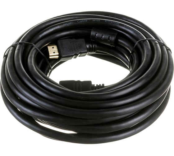 Кабель HDMI Cablexpert 7.5м v2.0 19M/19M медь, черный позолоченные разъемы экран 2 ферритовых кольца пакет CCF2-HDMI4-7.5M