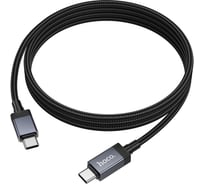 Кабель Hoco USB2.0 Type-C/Type-C, 3А, 60Вт, с дисплеем, X118, 1м, черный, коробка 6942007655095