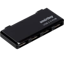 USB 2.0 Хаб Smartbuy 6110, 4 порта, черный SBHA-6110-K