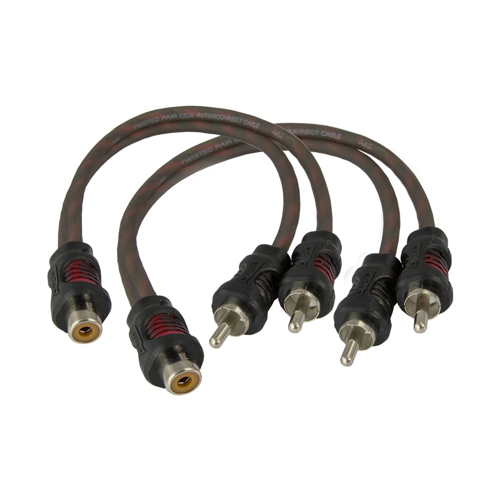 Кабель RCA AurA Y-коннектор, 0.2 метра, 1 мама/2 папы, 2 канала, витая ...